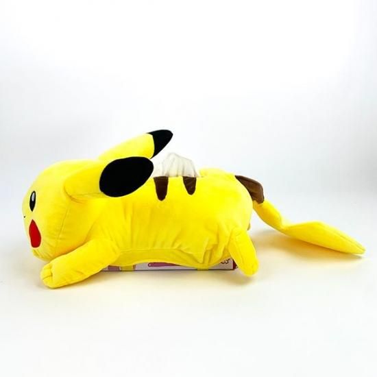 ポケットモンスター ポケモン ぬいぐるみティッシュカバー 寝そべり ティッシュケース インテリア イエロー