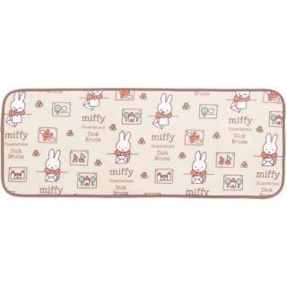 会員様限定30％OFF対象商品！ミッフィー miffy お手紙 ロングマット キッチン ベージュ 120cm ポリエステル