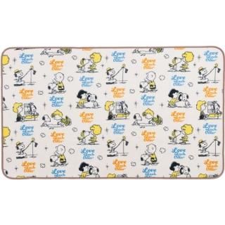 スヌーピー PEANUTS ラブイーチアザー ラグマット インテリア ホワイト ポリエステル