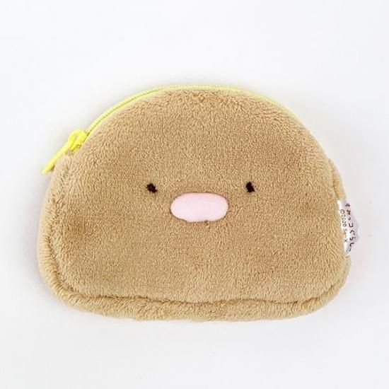 すみっコぐらし とんかつ モフモフ ポーチ すみっこぐらし 化粧ポーチ 小物入れ 茶色