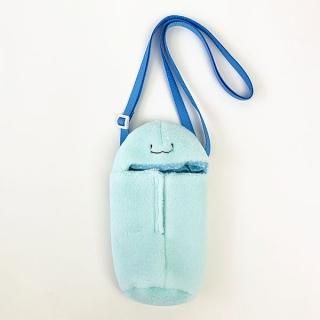 すみっコぐらし とかげ モフモフ ペットボトルホルダー すみっこぐらし ボトルホルダー ランチ 水色