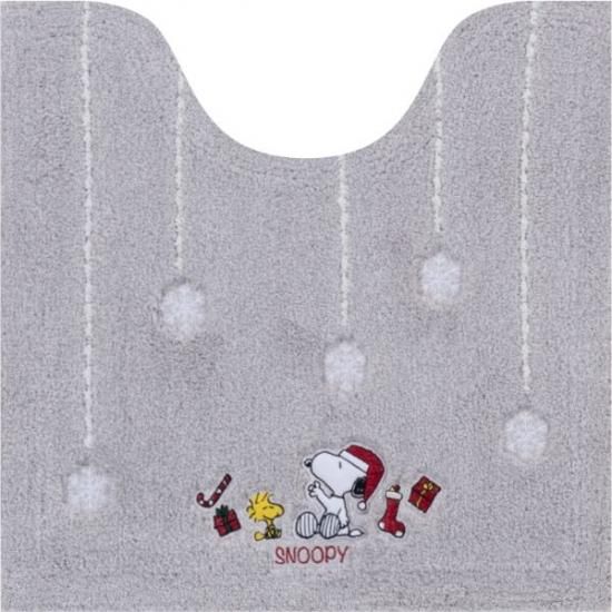 スヌーピー ウッドストック Peanuts ハッピースヌーピー トイレマット グレー 60 60
