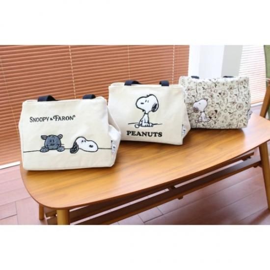 スヌーピー PEANUTS サイドボタントートバッグ シンプリー 4L スヌーピー PEANUTS サイドボタントートバッグ シンプリー 4L