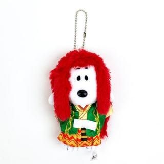 店内セール開催中!10％オフ対象商品! スヌーピー PEANUTS スヌーピー 歌舞伎 連獅子 マスコット 赤 ぬいぐるみ ジャパン