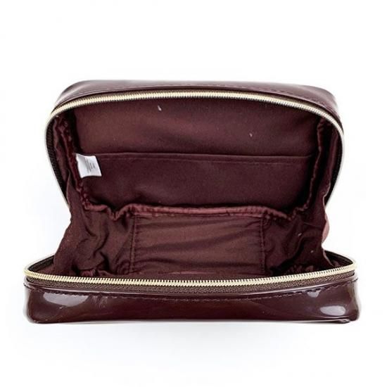 ディズニー くまのプーさん エナメルスクエアポーチ ブラウン 茶 ワン