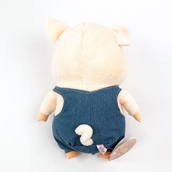 0 ぷーとん おでかけ デニム マスコット 016600 こぶたのぷーとん おでかけピンク【ぬいぐるみM/S/マスコット