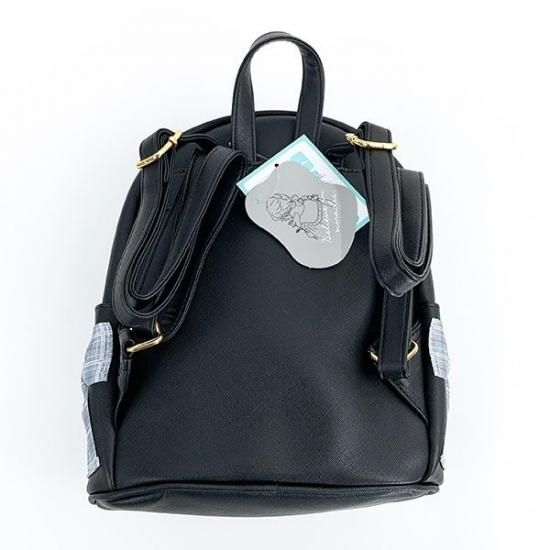 PERLINA NEW YORK 本革　ブラックxゴールド　ミニリュック PERLINA NEW YORK 本革ブラックxゴールドミニリュック