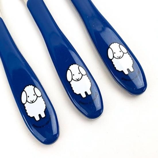 ブルーナ カトラリー セット 3ピース ファーム 青 ベビー キッズ