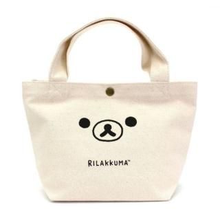 リラックマ リラックマフェイス ミニトートバッグ ランチ 帆布 2L 　