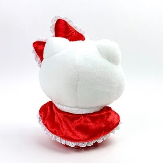 サンリオ ハローキティ M ガーリーケープ ぬいぐるみ インテリア レッド