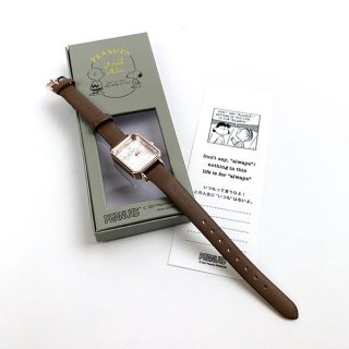 スヌーピー スクエアガラスウォッチ グレー 日本製 腕時計 アクセサリー