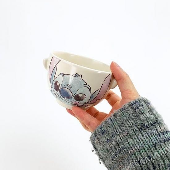 ディズニー スティッチ 汁椀茶碗セット 水彩タッチ 食器 お茶碗