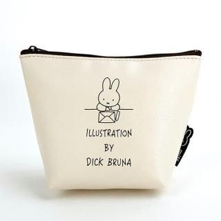 ミッフィー miffy ミニ舟形ポーチ アイボリー メイクポーチ 小物入れ