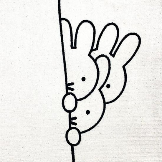 ミッフィー miffy 刺繍A4トート 刺繍ミッフィー3人 トートバッグ ミッフィー miffy 刺繍A4トート 刺繍ミッフィー3人 トートバッグ