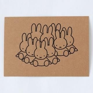 店内セール開催中!50％オフ対象商品! ミッフィー ポストカード（sitting） クラフト紙 メッセージカード 葉書 インテリア
