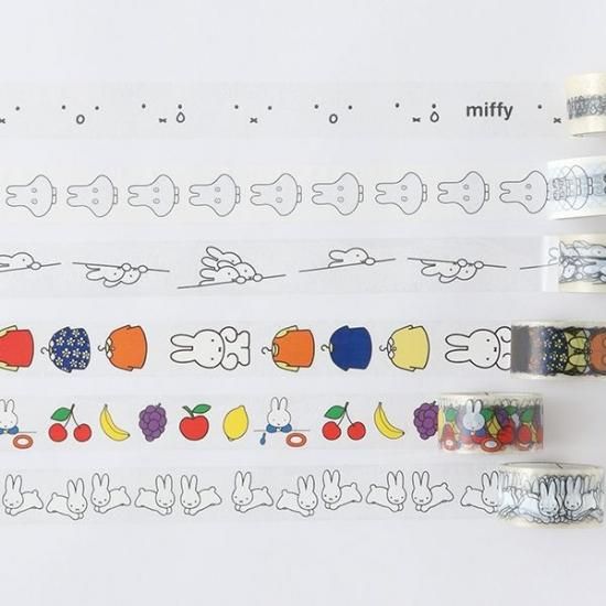 ミッフィー クリアマスキングテープ（obake） 20mm×4m巻き 透明