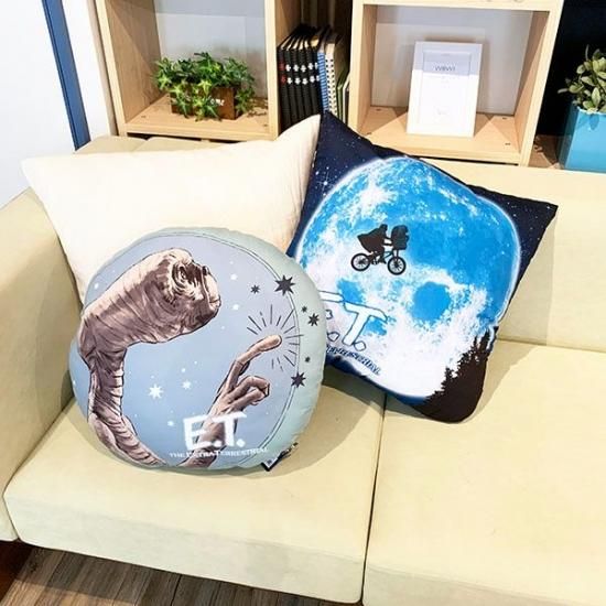 E.T. ダイカットクッション 丸 インテリア ファブリック