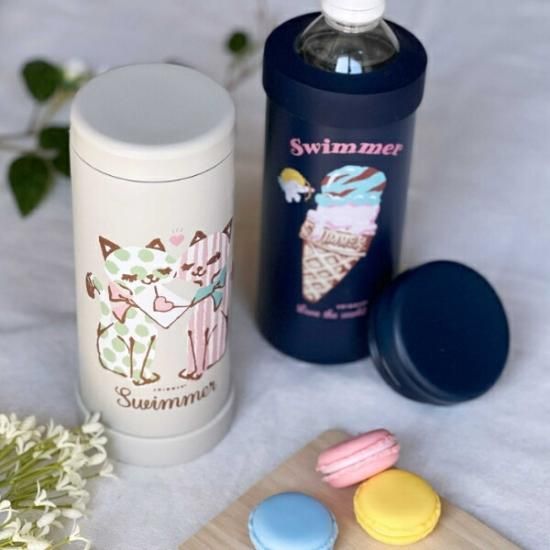 SWIMMER 3WAYマルチステンレスボトル キャット 水筒 スイマー ペットボトルホルダー 580ml