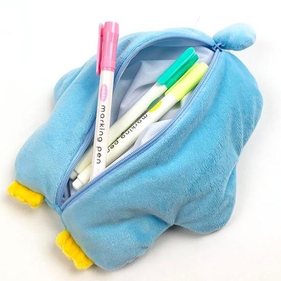 ヌイグルミペンポーチ ペンギン もふもふ ペンポーチ ペンケース