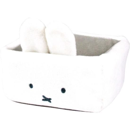 ミッフィー miffy ぬいぐるみトレイ スクエア 収納ケース ホワイト