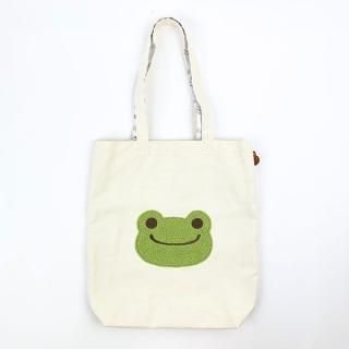 かえるのピクルス ピクルス moco スクエア トート バッグ 学校 白