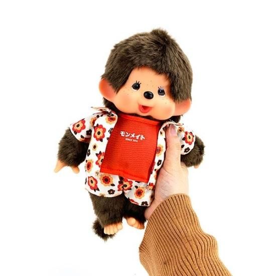 モンメイト オレンジ モンチッチ ぬいぐるみ M 男の子 マスコット 人形