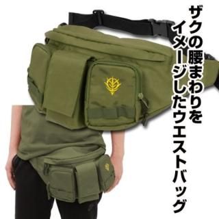 機動戦士ガンダム ザク ウエストバッグ ショルダーバッグ カーキ   COSPA