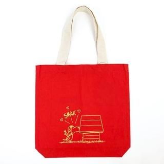 スヌーピー リサイクルコットン トートバッグ ルートート ハウス House PEANUTS レッド(PWD)