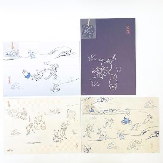 ミッフィー miffy×鳥獣戯画 miffy×鳥獣戯画 ポスター 灰色 ポスター
