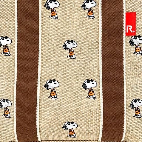 スヌーピー IP.スクエアパターン Peanuts JoeCool 茶色 バッグ