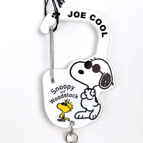 スヌーピー PEANUTS ジョークール アクリルカラビナウォッチ ホワイト