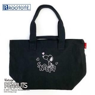 スヌーピー トートバッグ SMAK PEANUTS ブラック ルートート
