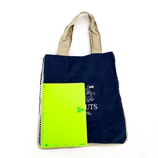 スヌーピー Peanuts エコバッグ トートバッグ ネイビー NV