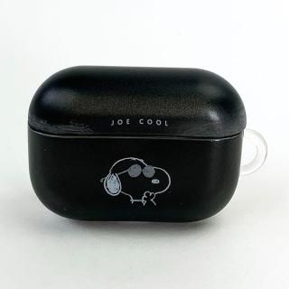 スヌーピー PEANUTS ソフトケース ジョー・クール AirPodsPro対応 イヤホンケース ブラック