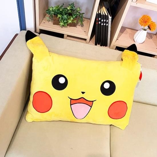 ピカチュウ フェイス枕 クッション 寝具 ポケットモンスター ポケモン
