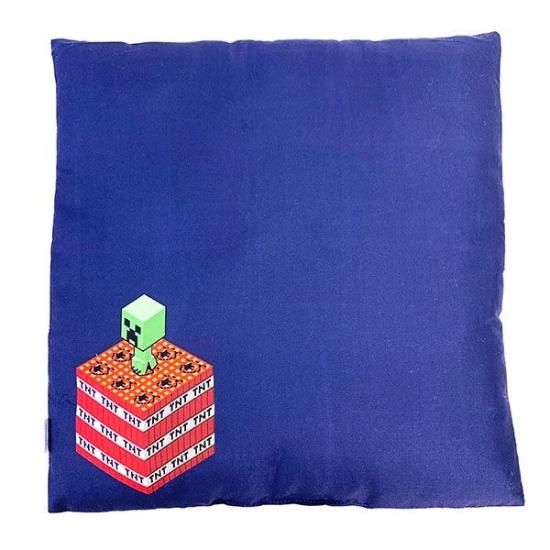 マインクラフト Minecraft 背当てクッション ネイビー マイクラ