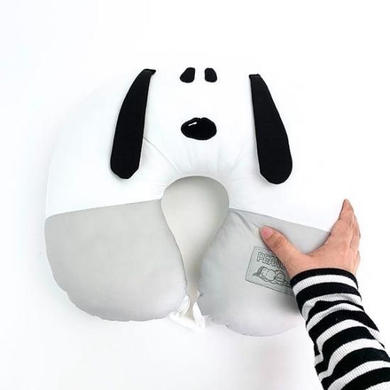 新品 スヌーピー 枕 スクイーズ スヌーピー クールネックピロー GY まくら 接触冷感 クール