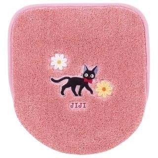 店内セール開催中!10％オフ対象商品! スタジオジブリ 魔女の宅急便 ジジ 兼用フタカバー 花さんぽ ピンク