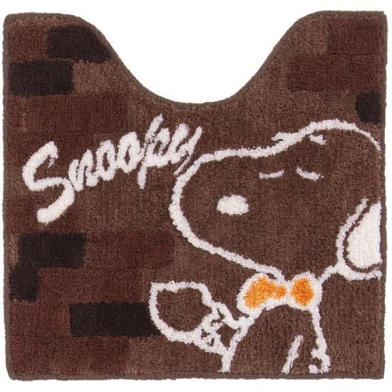 ロングトイレマット】約80×60cm ブラウン PEANUTS 星空
