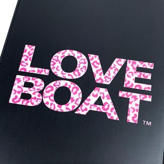 LOVE BOAT ロゴミラーBLACK×PINK LEOPARD ラブボート ラブボ 鏡 メイク