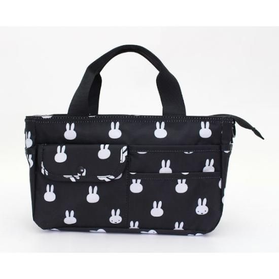ミッフィー miffy バッグインバッグ メニーフェイス ブラック ミッフィー miffy バッグインバッグ メニーフェイス ブラック