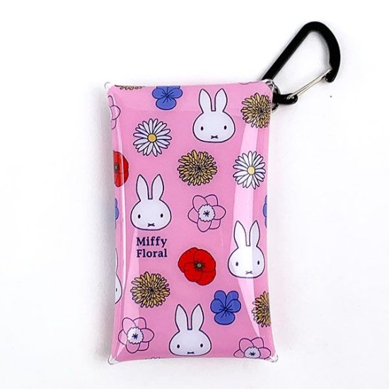miffy ミッフィー クリアマルチケースS PK Miffy floral 小物入れ ピンク