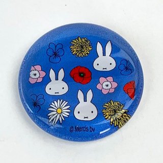 ミッフィー miffy ガラス箸置き BL Miffy floral 箸休め ブルー   日本製