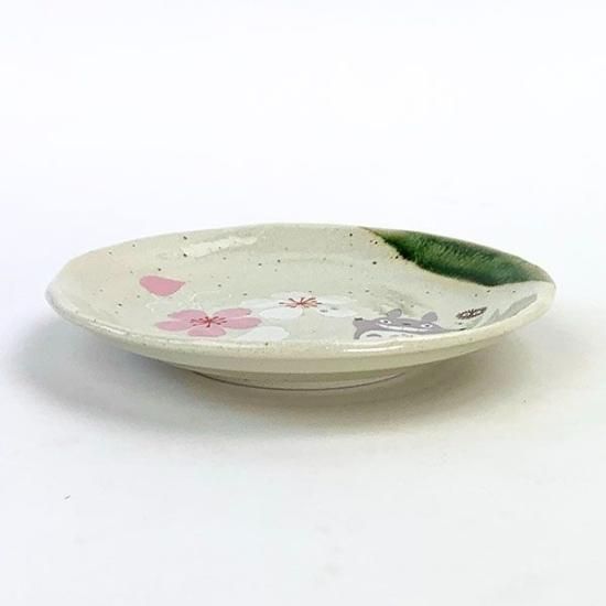 となりのトトロ トトロ 小皿 桜柄 和食器 美濃焼 日本製 となりのトトロ トトロ 小皿 桜柄 和食器 美濃焼 日本製