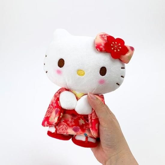 サンリオ ハローキティ ぬいぐるみ グラデ着物 立ち S 和風 インテリア