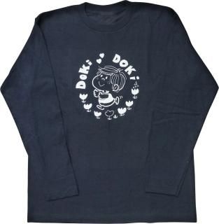 水森亜土 ロングスリーブＴシャツ ドキドキ ネイビー 亜土ちゃん