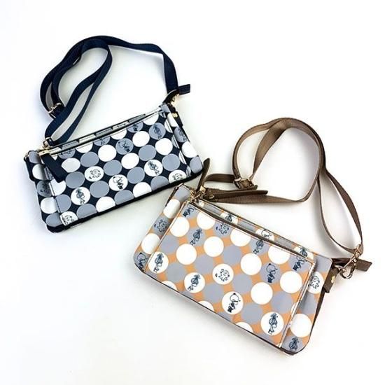 水森亜土 SAC ウォレットショルダーバッグ キャメル 亜土ちゃん 水森亜土 SAC ウォレットショルダーバッグ キャメル 亜土ちゃん