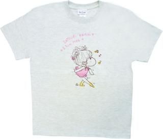 水森亜土 レディースＴシャツ バレエ グレー 亜土ちゃん