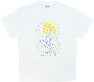 水森亜土 レディースＴシャツ ハナ ホワイト 亜土ちゃん