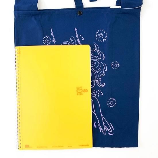 水森亜土 レジトート M ホシ ネイビー エコバッグ 買い物 亜土ちゃん